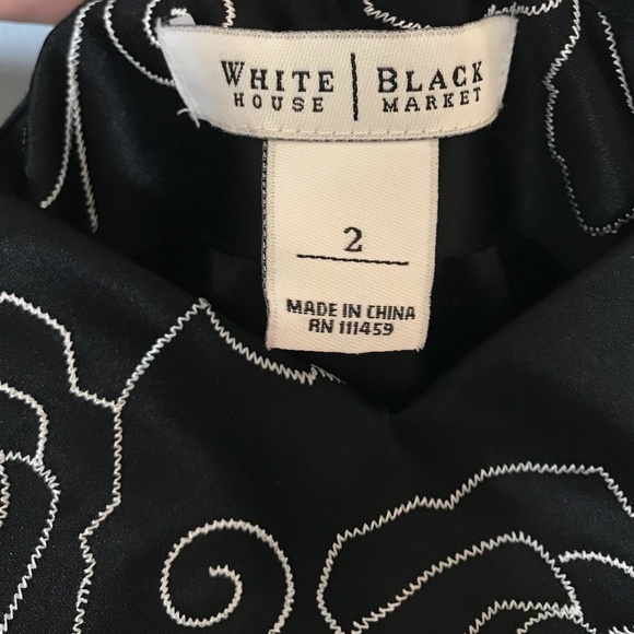 WHITE HOUSE BLACK MARKET Floral Embroidered Dress - Picture 7 of 8